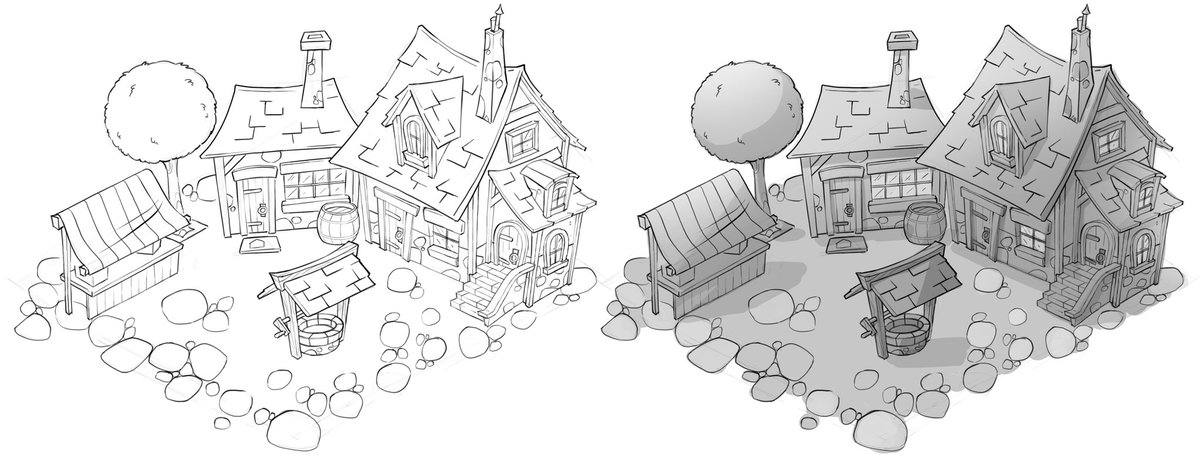 The background doesnt have to be standard you can also use isometric views 