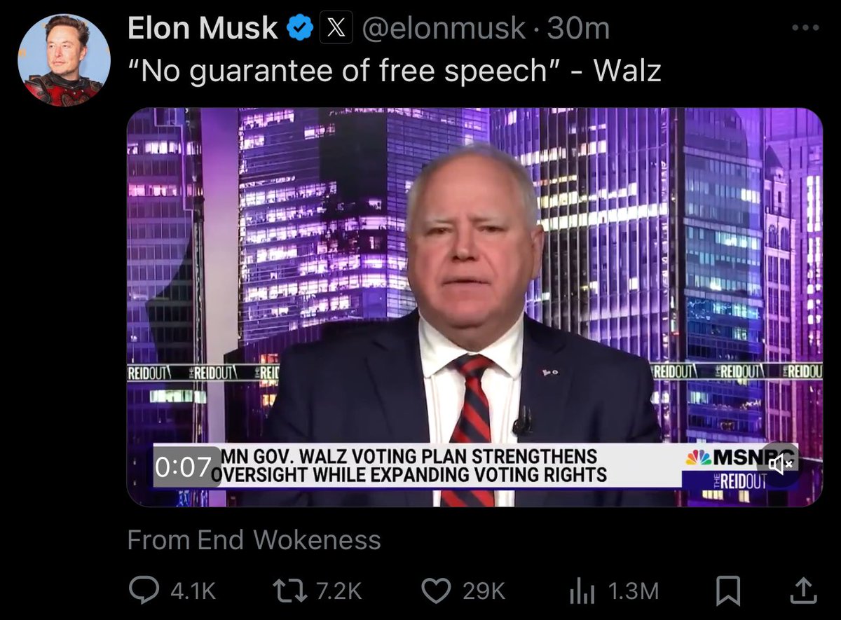 esjesjesj's tweet image. The full quote applies to literally what Elon is doing right here: “I think we need to push back on this. There’s no guarantee to free speech on misinformation or hate speech and especially around our democracy…”
