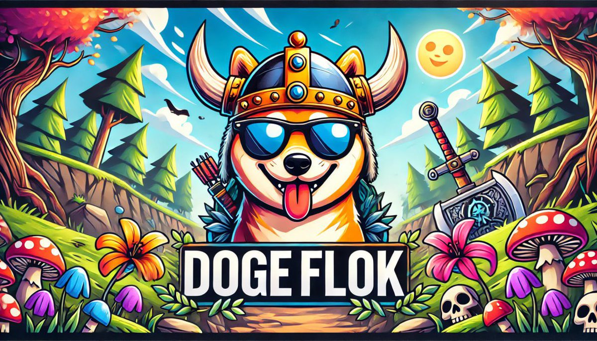 DogeFlokicoins's tweet photo. 😎 Adventure, memes, and a Viking Doge with shades—what more could you ask for? 🌳🐶 Get ready to conquer the meme world with DogeFloki in style. Equip your sword, embrace the wild, and let the meme magic begin! #DogeFloki https://t.co/5BfFjZ4lZZ