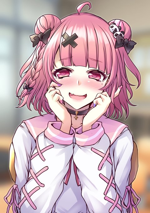 描いてみたかったVtuber 笹木咲さん「な～な～ 好きな女子いるって誰なん?」って感じで詰め寄るが、それが自分の事って全く気付いてない感じのシチュエーション 