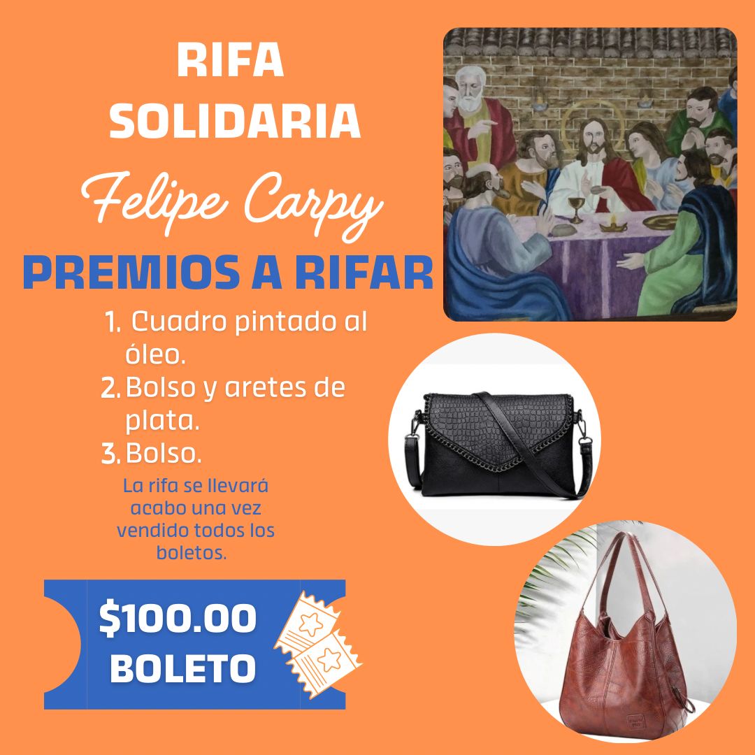 10alcarcon's tweet photo. Seamos solidarios, boletos con @CarpyFelipe https://t.co/hY9wje31uC