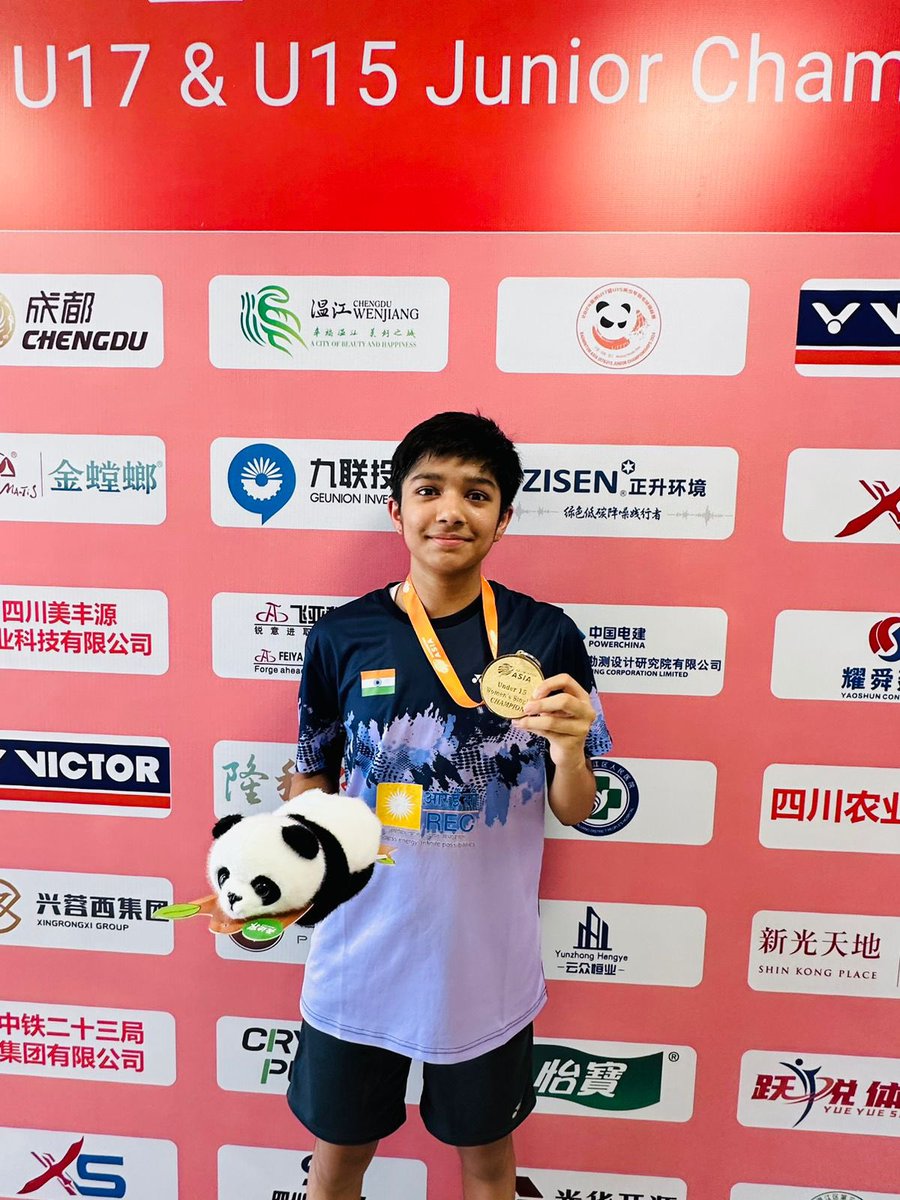 ASIAN CHAMPION!!! Our young trainee Tanvi Patri won the Badminton Asia Under-15 Girls Singles Title!!! Proud of you Tanvi! Huge Congratulations!!!! <a href="/BAI_Media/">BAI Media</a> <a href="/Infy_Foundation/">Infosys Foundation India</a> <a href="/YonexSunriseIn/">Yonex Sunrise India</a> <a href="/IndiaSports/">Dept of Sports MYAS</a> <a href="/OGQ_India/">OGQ</a>