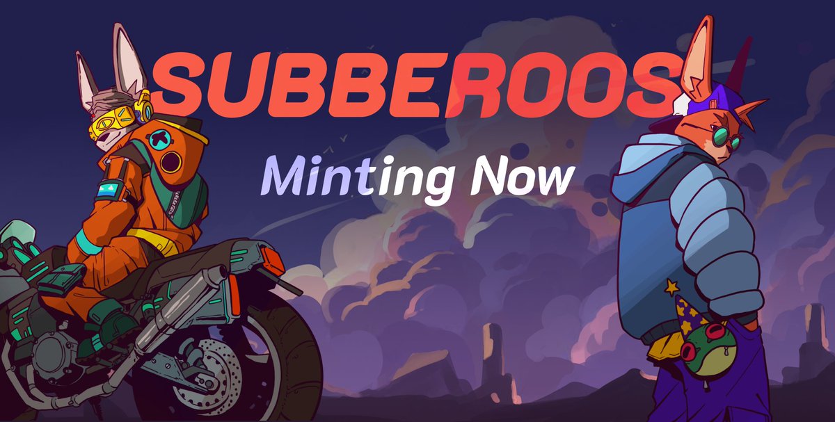 Subberoos's tweet image. Subberoos Mint is Live! 🦘 

You can now burn your $SBR Mint Tokens for your Subberoos NFT.

🔥 subber.xyz/mint