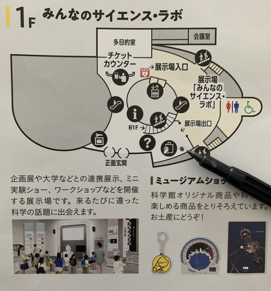 大阪市立科学館 2024.8.25 一階 ミュージアムショップ 無料エリア 一階