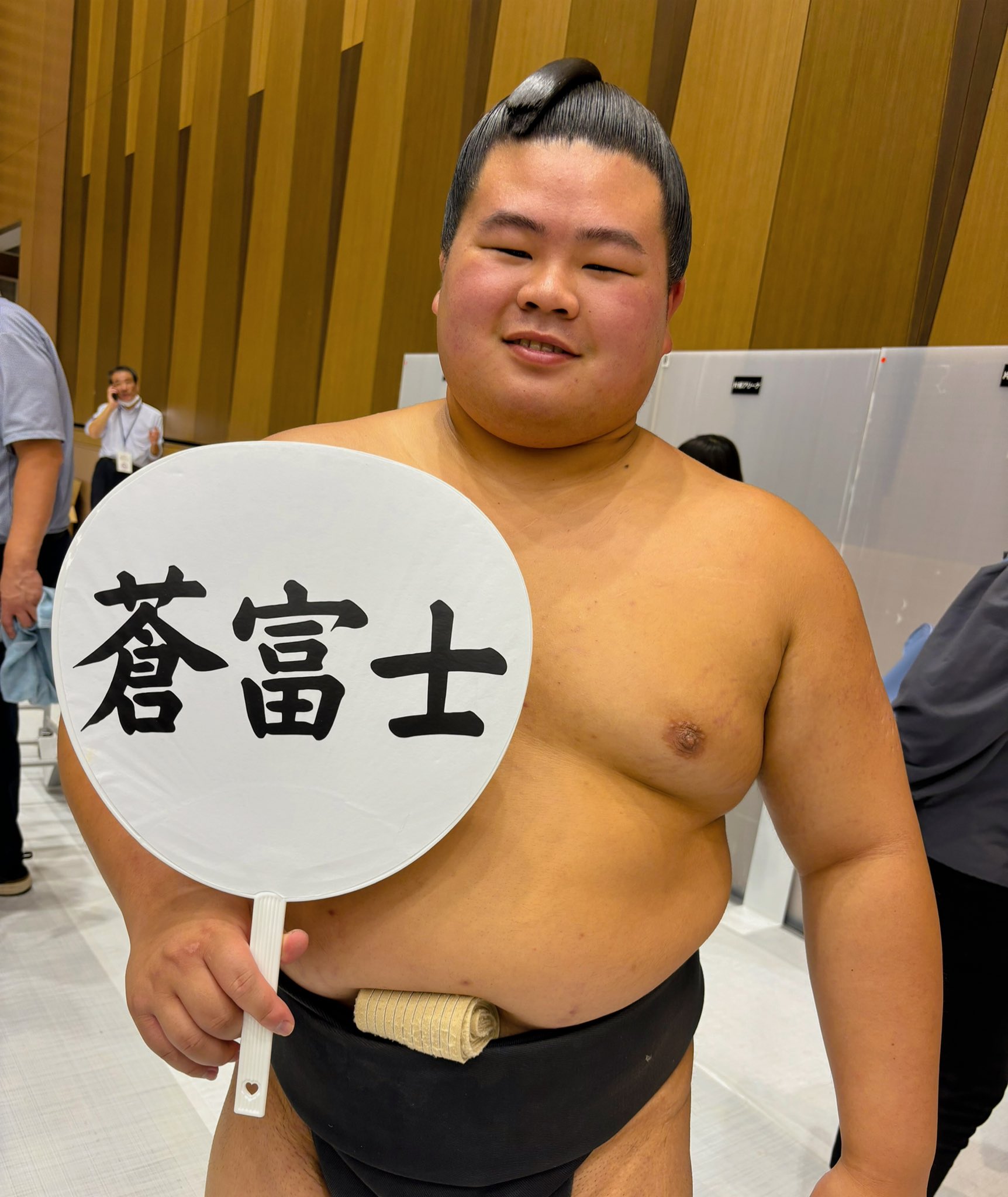 着物 反物 青 白 ストライプ 岐阜古農相撲 相撲 夏場所 大相撲五月場所 着物紹介 場所入り その2 着物を着て歩く力士