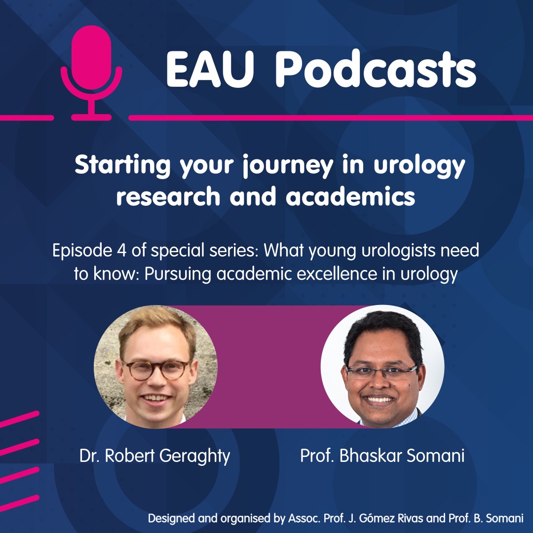 European Association of Urology (EAU) (@uroweb) on Twitter photo 🎧 In this new episode of #EAUPodcasts, "Starting your journey in urology research and academics", Prof. <a href="/endouro/">Prof Bhaskar Somani</a> and Dr. <a href="/RobertGeraght16/">Robert Geraghty</a> discuss the essential steps for newcomers to the field.
Learn how to build a successful academic urology career 👇
ow.ly/alNu50T4HcK 🎧 In this new episode of #EAUPodcasts, "Starting your journey in urology research and academics", Prof. <a href="/endouro/">Prof Bhaskar Somani</a> and Dr. <a href="/RobertGeraght16/">Robert Geraghty</a> discuss the essential steps for newcomers to the field.
Learn how to build a successful academic urology career 👇
ow.ly/alNu50T4HcK