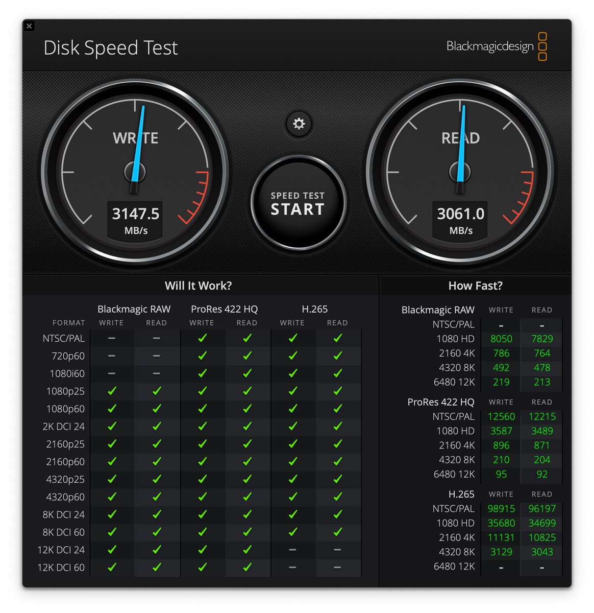 thecandysign's tweet image. 测试一下细雳™线 40Gbps 的极速，跑了下分：
三星 990 Pro SSD + MacBook Air + 细雳™线，实测 3GB/秒