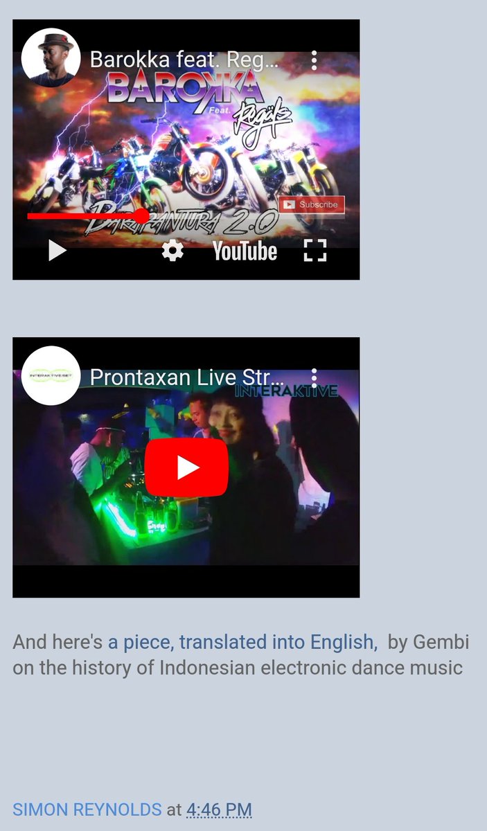 gembiraputra's tweet photo. Kinda late to discover that my all time favourite music writer @SimonRetromania features my recommendation on his blog Energy Flash. Cheers, Sir. 🙏🏽💫
https://t.co/oalvArLM4U
#funkot #globalbass https://t.co/ZjrJfhXBUO