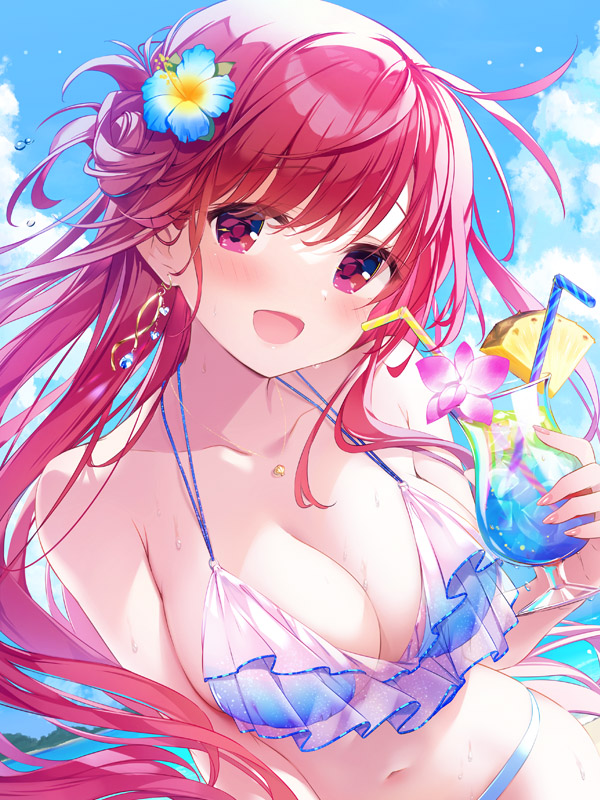 「一緒に夏、満喫しよっ 」|きみしま青のイラスト