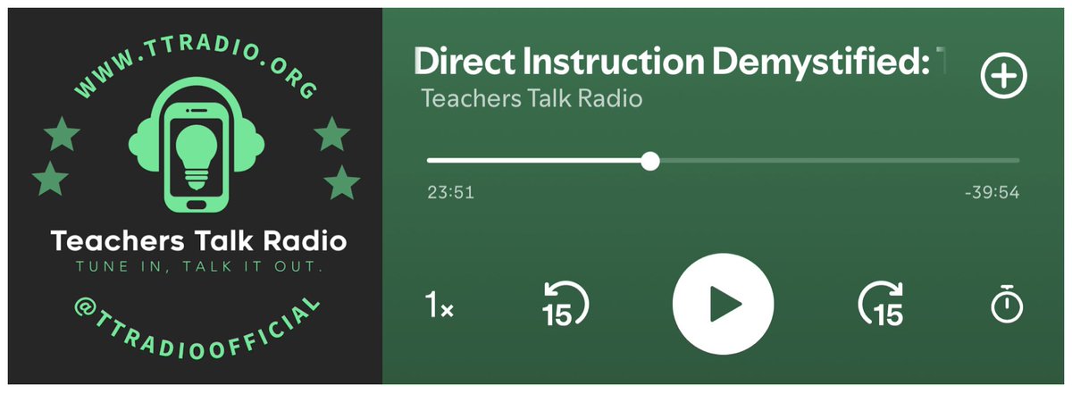 🎧 PODCAST! Prefer to skip the visuals? Catch yesterday’s show with <a href="/MrZachG/">Zach Groshell</a> on the <a href="/TTRadioOfficial/">Teachers Talk Radio</a> podcast instead. We discussed Direct Instruction (DI) and instructional coaching to name a few things…. Plug in your headphones and give it a listen! 

podbean.com/eas/pb-b5j2q-1…