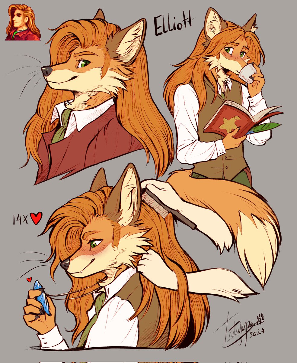 Elliott from Stardew Valley 🌱✨🦊
