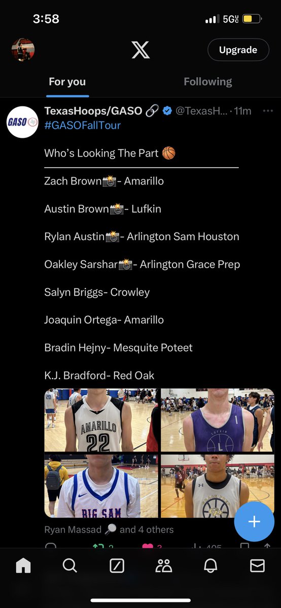 Joaquin Ortega (@joaqortega_) on Twitter photo Went 1-1 at GASO this weekend.
48-43 L vs Lufkin 13 PTS 2 RB 2 AST 1 S
51-49 vs Crowley 14 PTS 2 RB 3 AST 1 S
3 Threes <a href="/TexasHoopsGASO/">TexasHoops/GASO ๐</a> <a href="/GASOMass/">Ryan Massad ๐</a> Went 1-1 at GASO this weekend.
48-43 L vs Lufkin 13 PTS 2 RB 2 AST 1 S
51-49 vs Crowley 14 PTS 2 RB 3 AST 1 S
3 Threes <a href="/TexasHoopsGASO/">TexasHoops/GASO ๐</a> <a href="/GASOMass/">Ryan Massad ๐</a>