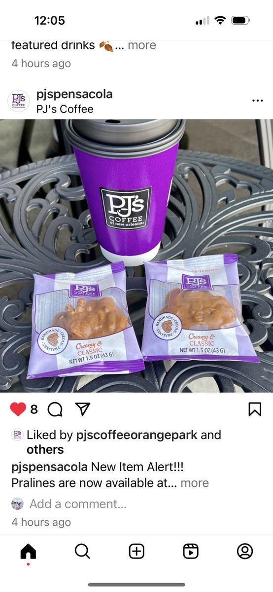 Scottballard5's tweet image. Pjs coffee New very own Louisiana made pralines!!!#pjscoffee
