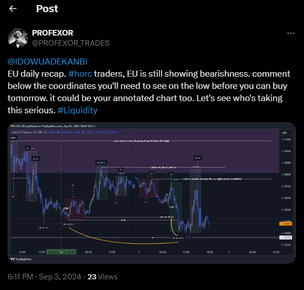 PROFEXOR_TRADES's tweet photo. yes if you answered "D- S+" as the coordinate of the aggressor that should raid the low. congrats you caught the buys #horc

1. full exhaustion absorption(volume divergence)
2. internal liquidity from a weekly momentum absorbtion taken (X below)
3. RSI divergence (lost momentum) https://t.co/gCOFbaLCsB