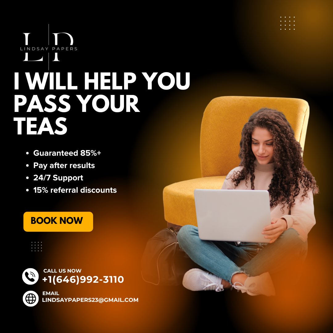 LindsayPapers's tweet photo. We have a dedicated team of experts in all subjects to meet all your academic requirements.
✨TEAS,HESI,GED
✨Nursing classes
Whatsapp:+1(646)992-3110
#homeworkhelp #homeworkhelper #homeworkhelpers #homeworkhelpservice #homeworkhelpservices #assignmenthelpers #assignmenthelp https://t.co/hsaMw6BUsf