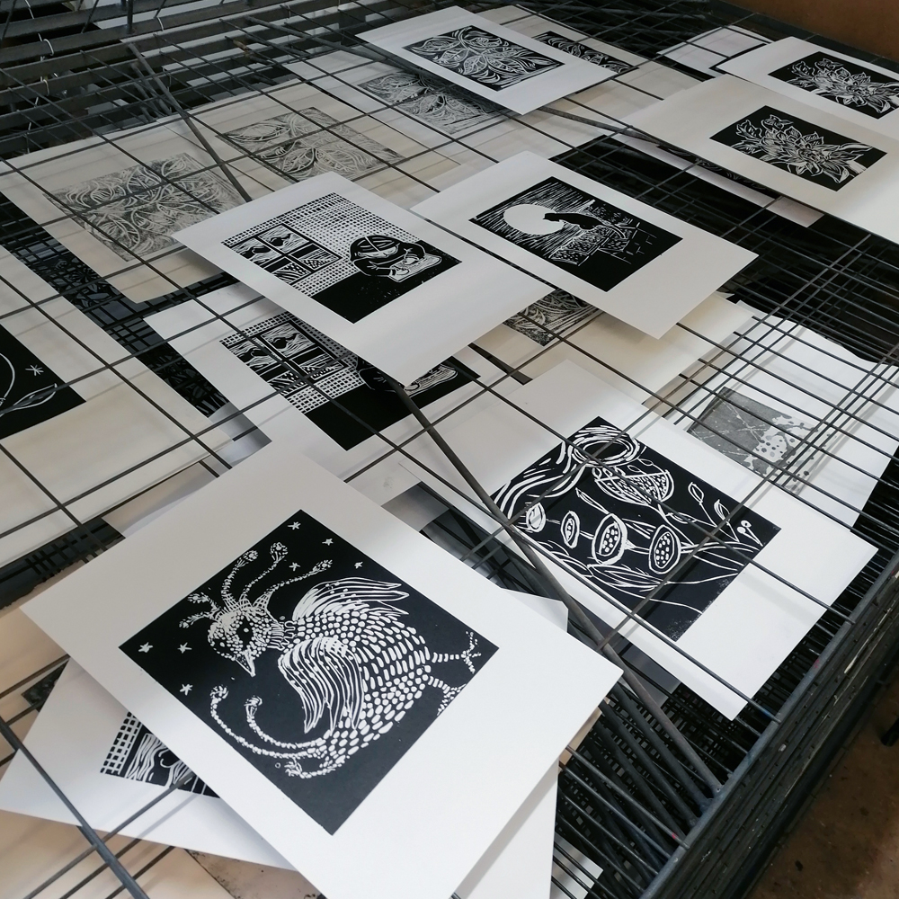 Just started a fab introductory course at Leicester Print Workshop. Great teachers, amazing venue. Spot my wacky bird print! - blog at jennirobson.com Can't wait for the next session - screen print! #printmaking #prints #art #courses #silversurferblog #LeicesterCity