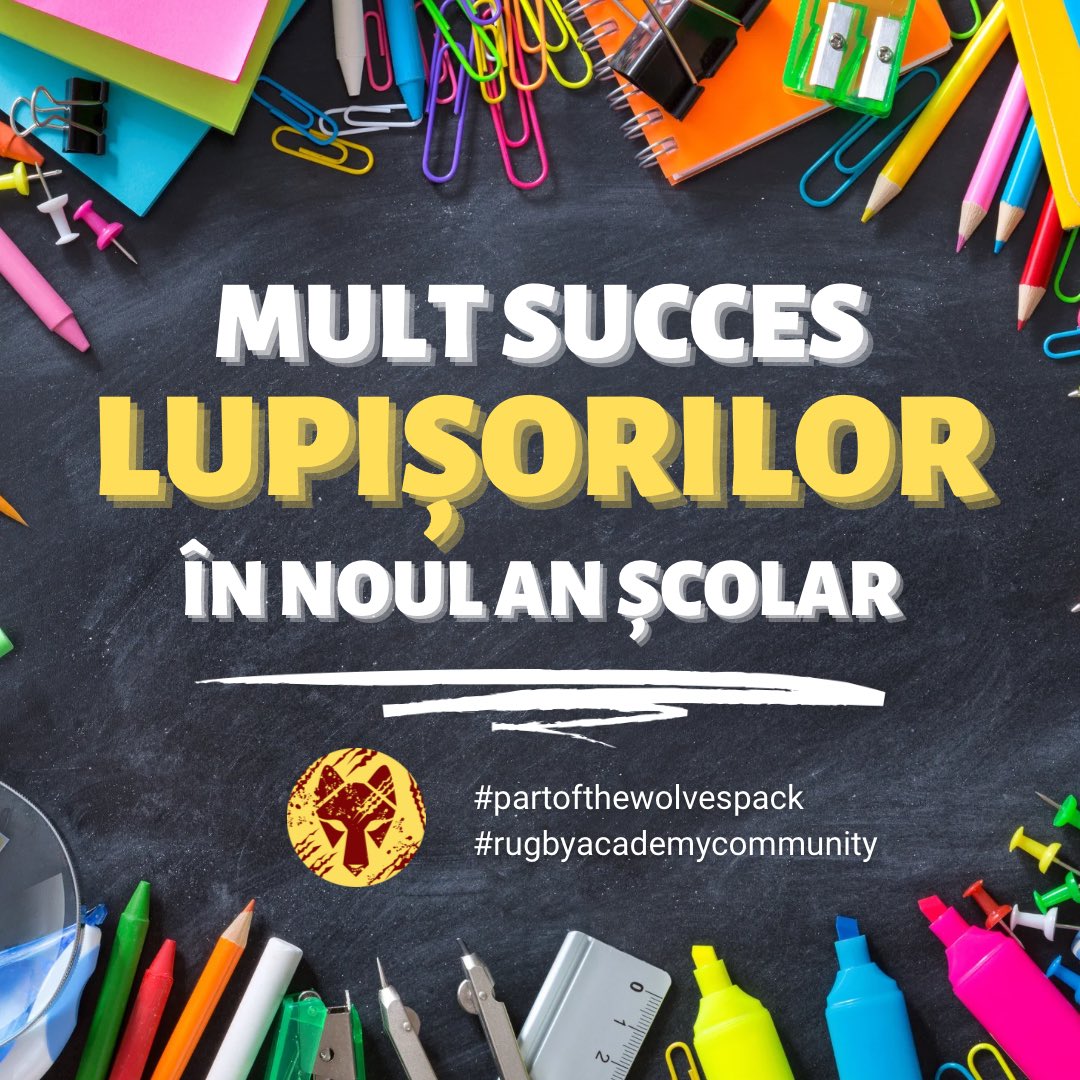 RO_RugbyAcademy's tweet image. Dear 🐺 Wolves, we wish you a school year full of achievements! 🎓 May it be a year where you discover new knowledge 📚, develop your skills 🏉, and create unforgettable memories with your classmates and friends. 

#partofthewolvespack
#rugbyacademycommunity