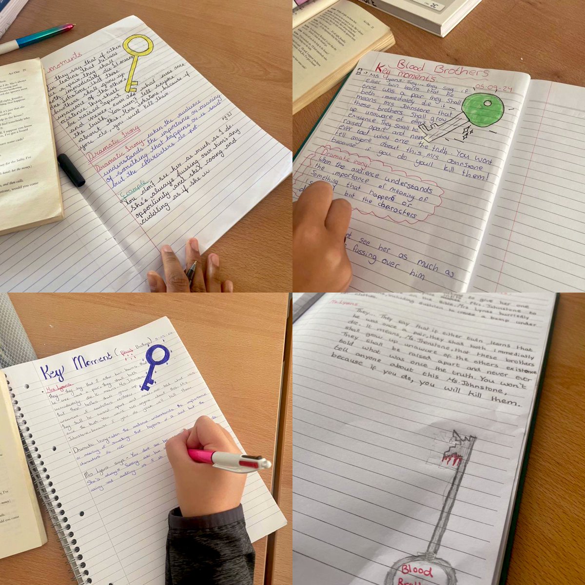 scoildara's tweet image. Well done to our 2C English class for creating key moments while studying Blood Brothers with Ms. Lynch &amp;amp; Ms. Sinclair! #Proud #CreativeClass