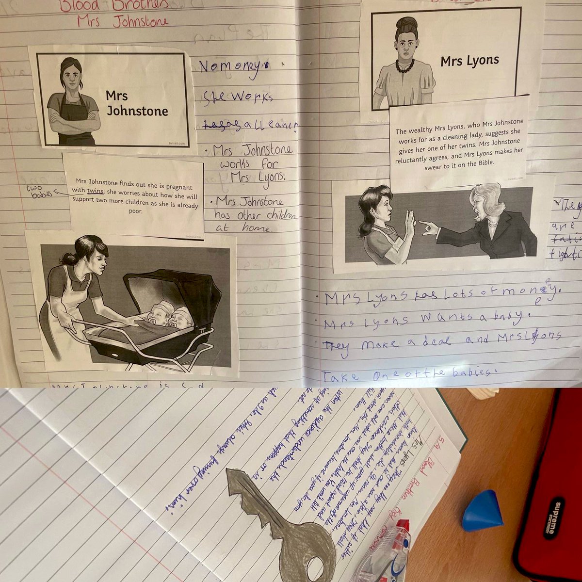 scoildara's tweet image. Well done to our 2C English class for creating key moments while studying Blood Brothers with Ms. Lynch &amp;amp; Ms. Sinclair! #Proud #CreativeClass