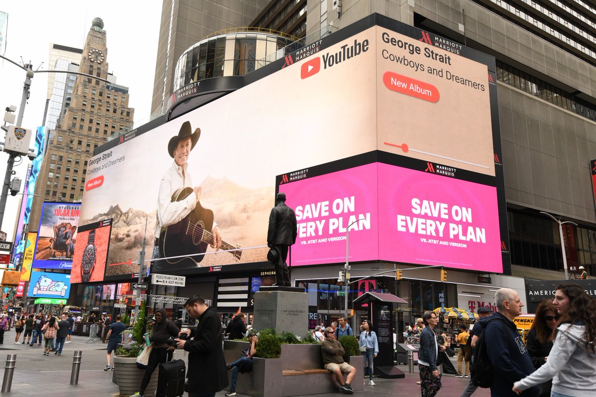 Thank you to @YouTubeMusic for the #CowboysAndDreamers Billboard!