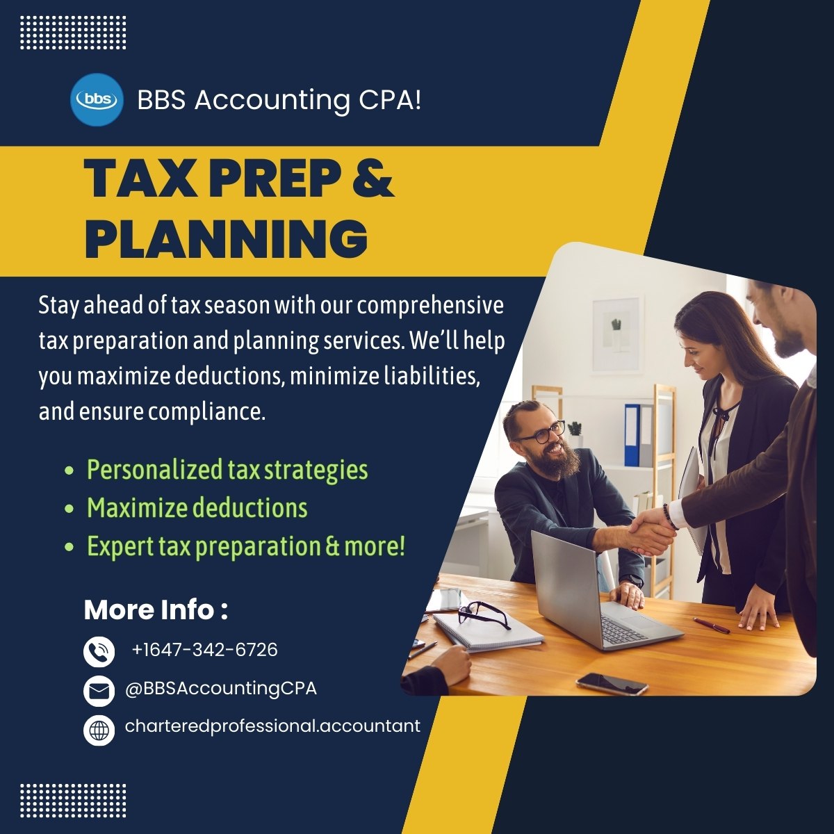 SanjeevDesai's tweet image. Tax Prep and Planning
🌐 Website: charteredprofessional.accountant

#TaxPlanning #TaxPrep #MaximizeDeductions #CPAservices #BusinessFinance #Bookkeeping #Bookkeeper #Bookkeepingservices #CorporateBookkeeping #BookkeepingPackages #VirtualBookkeeper
