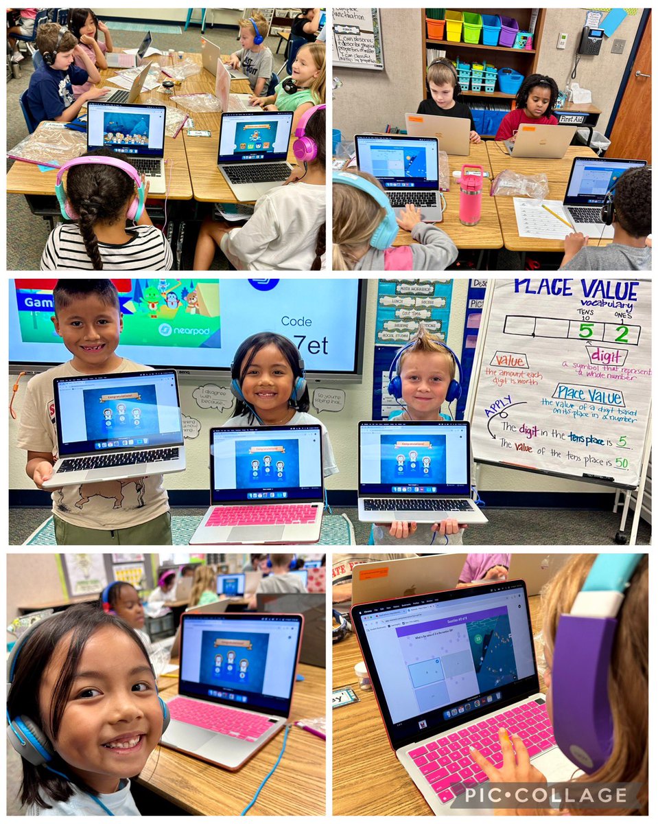 A little friendly competition to review 2 digit place value before moving on to 3 &amp; 4 digit. #Nearpod #MinshewColts ❤️🐴
