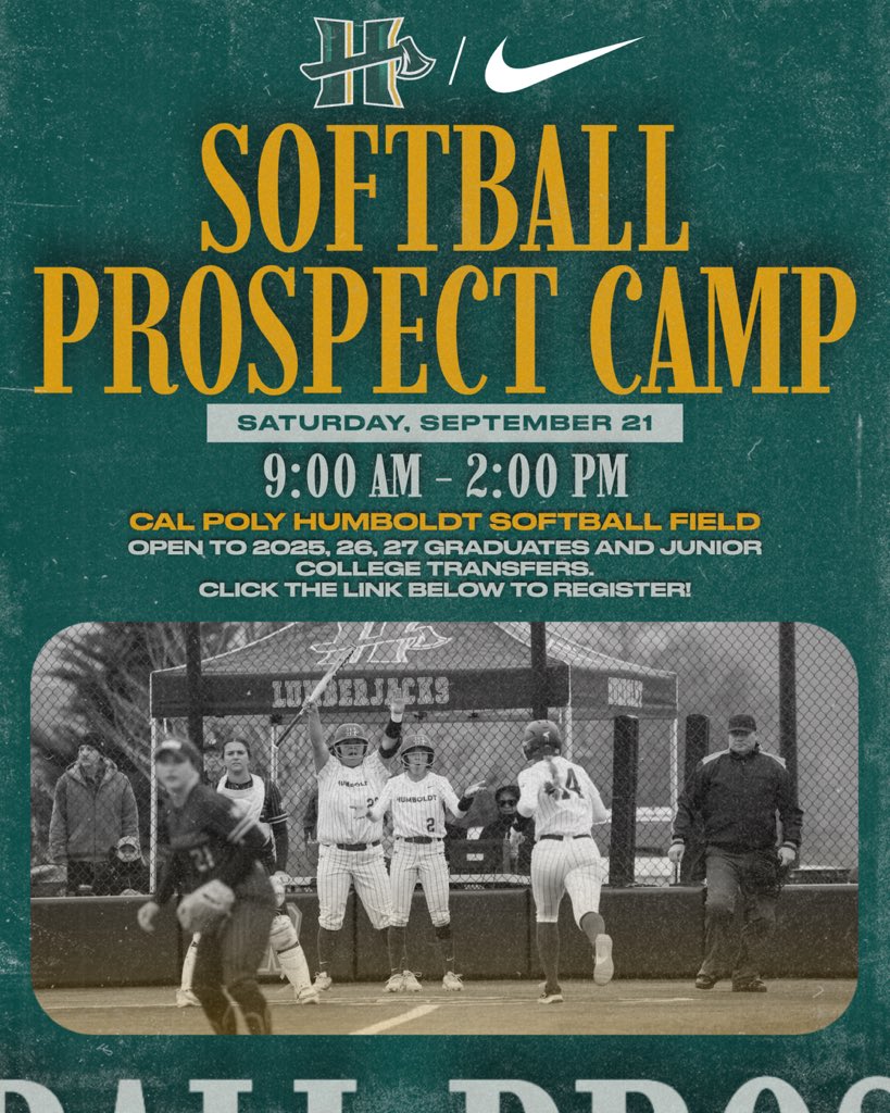 ‼️POTENTIAL PROSPECTS‼️ 

Cal Poly Humboldt Softball is hosting a prospect camp on Saturday, September 21st. All information will be in the link below, click to register!!🥎

We can’t wait to see you in action! #GoJacks🪓

commerce.cashnet.com/HUMBOLDT-ATH?I…