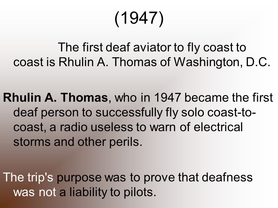 SIVRInterp's tweet image. ✈️ Rhulin Thomas: A deaf aviator who soared into history, demonstrating that the sky&apos;s the limit. His coast-to-coast flight is a symbol of boundless potential. #aslinterpreter #videointerpreter [azsigning.com] [azsigning.com/about-me/]