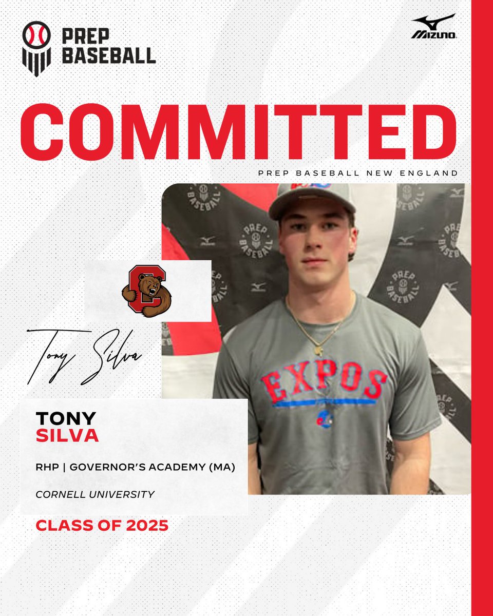 Prep Baseball New England (@pbnewengland) on Twitter photo 🚨 𝓝𝓮𝔀 𝓒𝓸𝓶𝓶𝓲𝓽𝓶𝓮𝓷𝓽 🚨
👏 Congratulations to <a href="/prepbaseball/">Prep Baseball</a> Future Games Alum '23, <a href="/tonysilva116/">Tony silva</a> on his commitment to <a href="/CornellBaseball/">Cornell Baseball</a>!
👤 loom.ly/GVsVkuI
#BeSeen #Committed 🚨 𝓝𝓮𝔀 𝓒𝓸𝓶𝓶𝓲𝓽𝓶𝓮𝓷𝓽 🚨
👏 Congratulations to <a href="/prepbaseball/">Prep Baseball</a> Future Games Alum '23, <a href="/tonysilva116/">Tony silva</a> on his commitment to <a href="/CornellBaseball/">Cornell Baseball</a>!
👤 loom.ly/GVsVkuI
#BeSeen #Committed