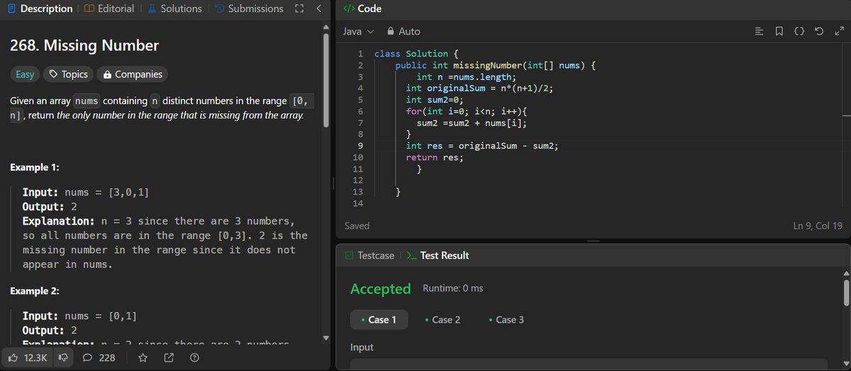 Vvishal_Parihar's tweet image. 🚀Day 8/100 of #100DaysOfCode!    
Solved 2 leeetcode questions of array - leetcode(268 &amp;amp; 485)
#StriverA2ZDSA