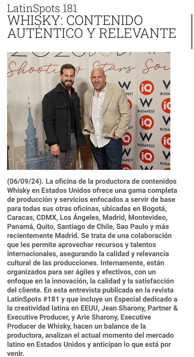 WHISKY: CONTENIDO AUTÉNTICO Y RELEVANTE ✨👏🏻

latinspots.com/sp/noticia/whi…