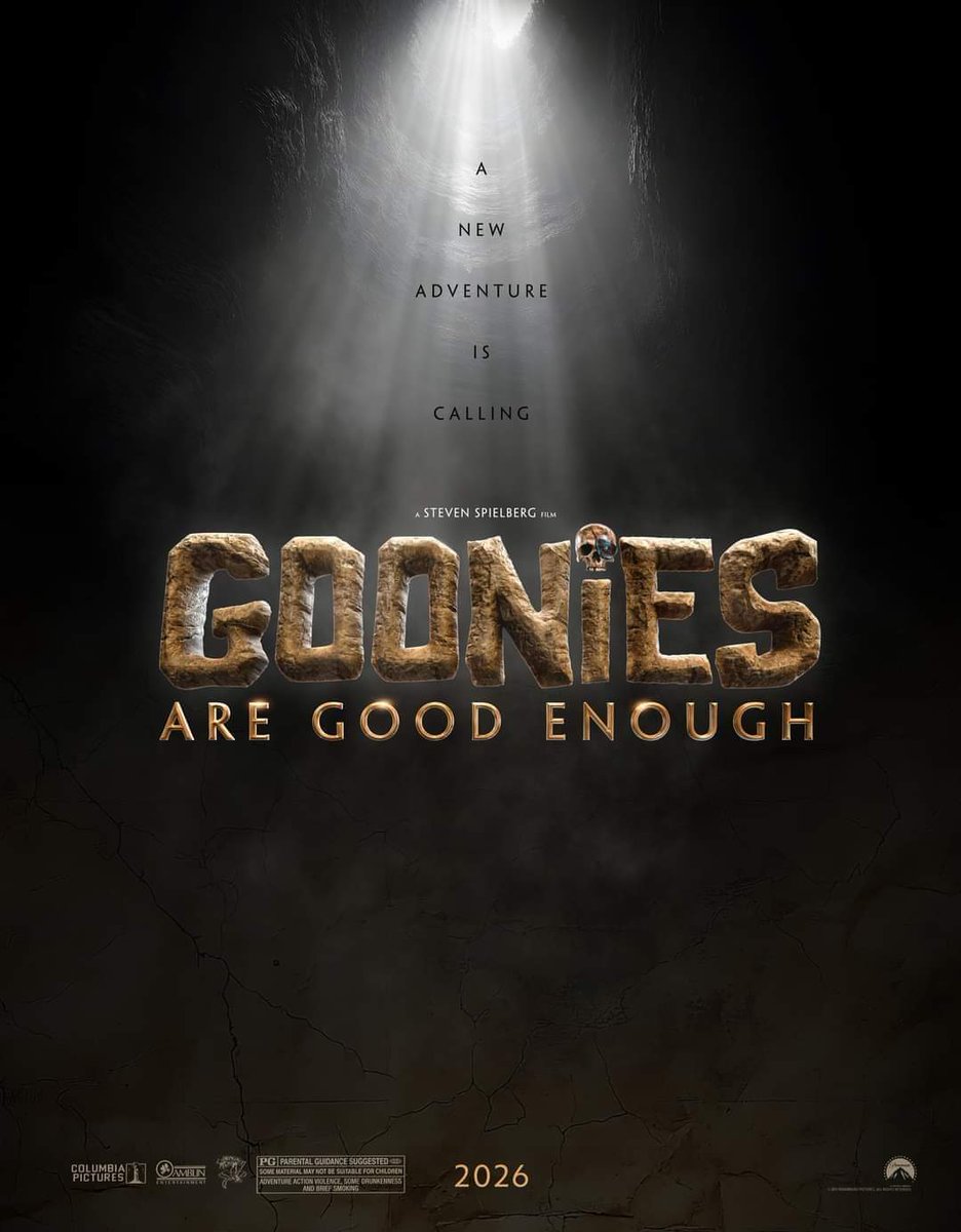 More news after yesterdays Goonie post....(👎🏻)
Steven Spielberg will  direct the sequel to the 1985 hit family film 'The Goonies'
'Goonies are Good Enough' takes place 40 years after the first film and sees Sean Astins Mikey recruiting the old gang to help recover a secret stash