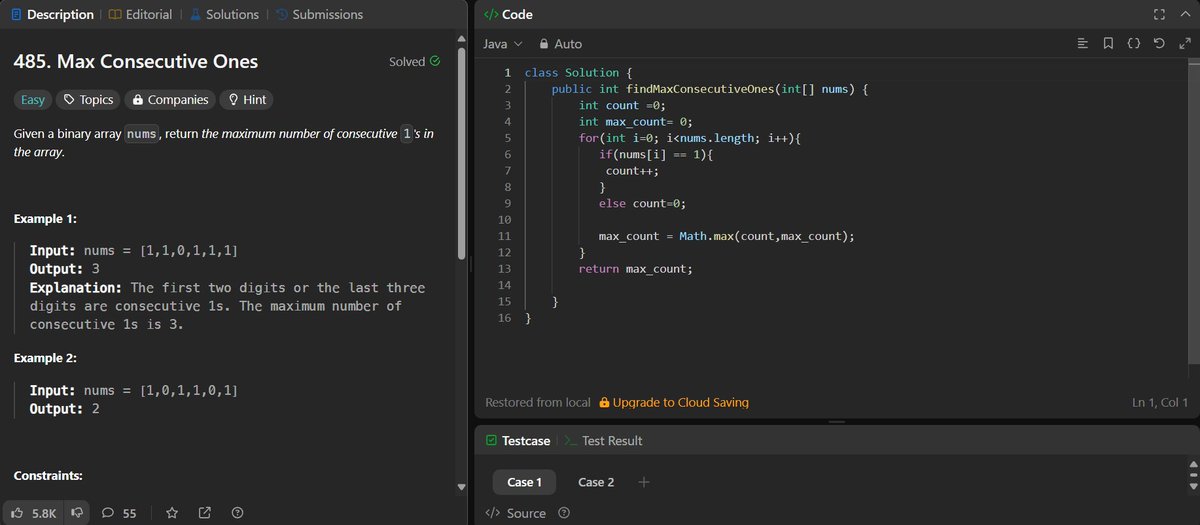 Vvishal_Parihar's tweet image. 🚀Day 8/100 of #100DaysOfCode!    
Solved 2 leeetcode questions of array - leetcode(268 &amp;amp; 485)
#StriverA2ZDSA
