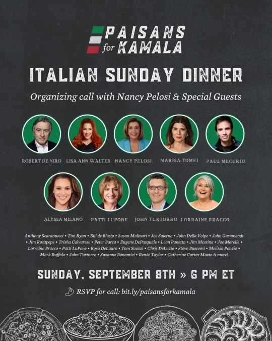 Raised in Little Italy, Baltimore — devoutly Catholic, fiercely patriotic and staunchly Democratic — pride in my Italian heritage taught me pride for everyone else to live, love and thrive.

That’s why I’m with #PaisansForKamala at tonight’s Italian Supper at 6pm ET to celebrate