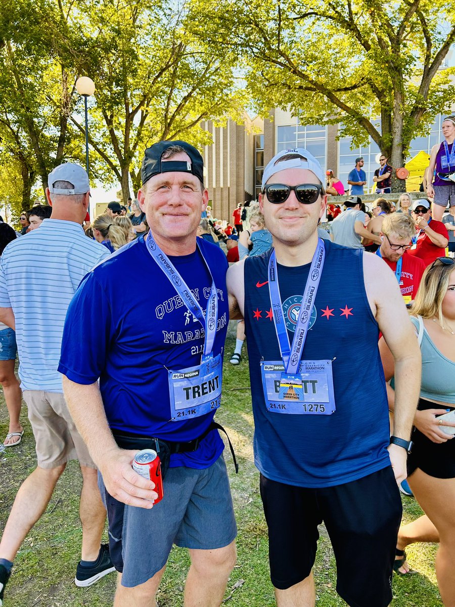 Trent Wotherspoon (@wotherspoont) on Twitter photo Another 21K <a href="/RunQCM/">GMS Queen City Marathon</a> run in the books.
Very proud of my mom doing the 21K walk at age 70.
A beauty of a day!
I love the QCM. Running streets lined with folks cheering and filled with thousands of runners, so many good friends!
Thanks to all that make it happen.
<a href="/RunRegina/">Run Regina</a> Another 21K <a href="/RunQCM/">GMS Queen City Marathon</a> run in the books.
Very proud of my mom doing the 21K walk at age 70.
A beauty of a day!
I love the QCM. Running streets lined with folks cheering and filled with thousands of runners, so many good friends!
Thanks to all that make it happen.
<a href="/RunRegina/">Run Regina</a>