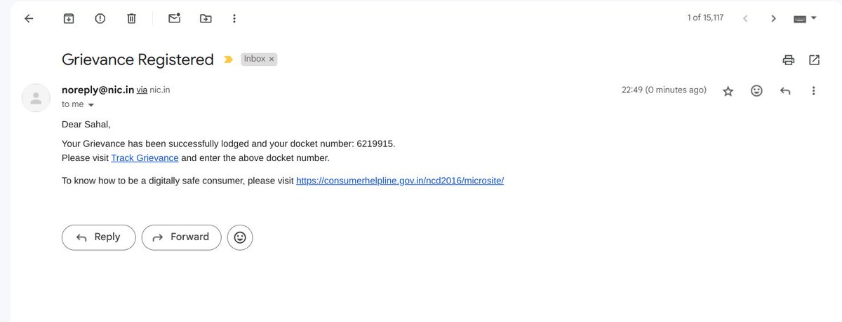 SahalShaji99's tweet image. I&apos;ve registered a complaint with @nch1915  regarding the green line issue on my Moto G52. Docket number: 6219915. Hoping for a positive outcome!  #MotoG52 #GreenLine  #UpdateIssue  #ConsumerRights 

@Moto @BandBajaateRaho @TheTechOutlook