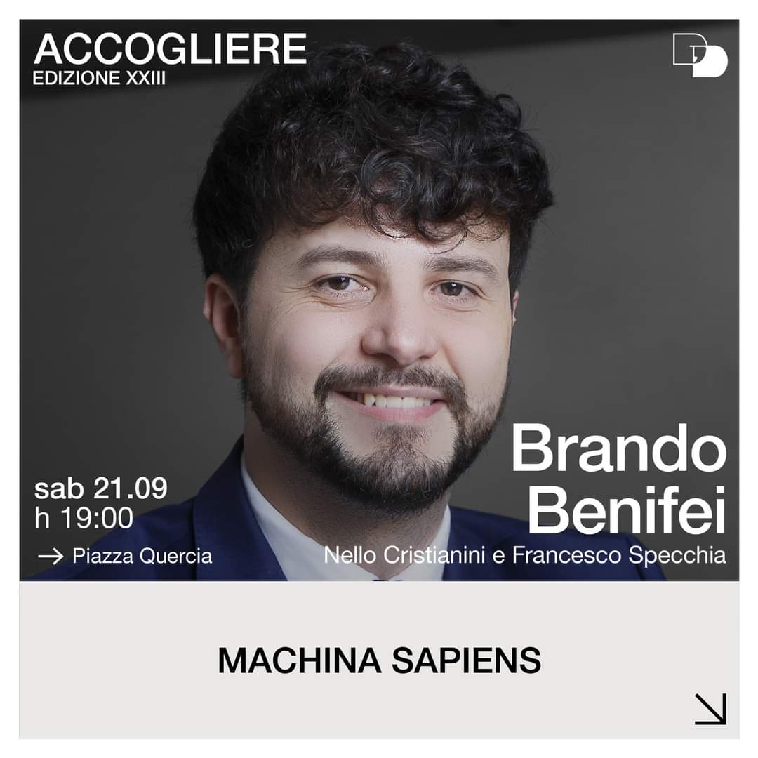Dialoghi di Trani (@dialoghiditrani) on Twitter photo Siamo pronti ad #Accogliere le opportunità, ma anche i rischi che l'Intelligenza Artificiale ci pone davanti nel lavoro e nella vita di ogni giorno? Ai Dialoghi di Trani proveranno a rispondere Nello Cristianini, <a href="/SpecchiaFran/">Francesco Specchia</a> e l'europarlamentare <a href="/brandobenifei/">Brando Benifei</a>
#AI #future Siamo pronti ad #Accogliere le opportunità, ma anche i rischi che l'Intelligenza Artificiale ci pone davanti nel lavoro e nella vita di ogni giorno? Ai Dialoghi di Trani proveranno a rispondere Nello Cristianini, <a href="/SpecchiaFran/">Francesco Specchia</a> e l'europarlamentare <a href="/brandobenifei/">Brando Benifei</a>
#AI #future