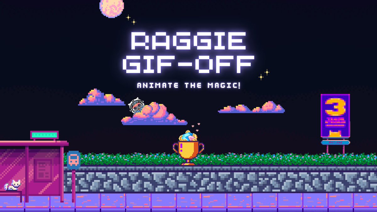 🎉 Raggie GIF-OFF is LIVE! 🎉

Submit your best Raggie GIF from **08 Sep 0000 UTC** to **13 Sep 2359 UTC**! Multiple entries allowed, but only 1 can win.

🏆 Prizes:
🥇100 ADA  
🥈25 ADA &amp; Raggie-NFT
🥉Raggie-NFT

More info in <a href="/CryptoRaggies/">CryptoRaggies 😸</a> Discord!

#3YearsStrong