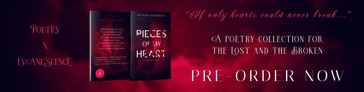 PIECES OF MY HEART needs 8 more pre-orders to surpass the pre-orders for WHISPERS OF THE SOUL!!! 🖤

Along with the collection, you'll also get:
- emotional damage
- broken heart syndrome
- a shoulder to cry on
- a Spotify playlist
- my eternal gratitude

What are you waiting