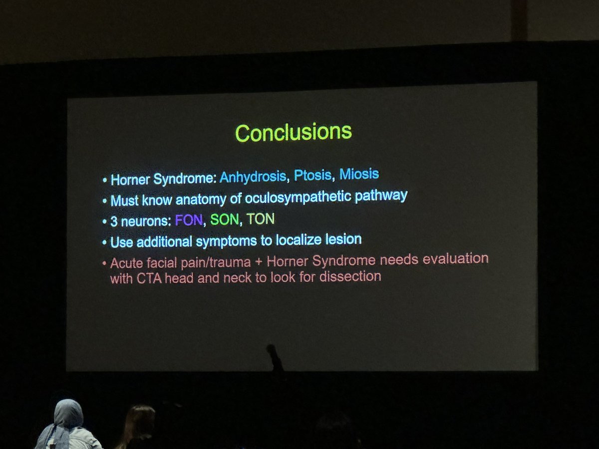 Amanda Aguilera, MD (@aaguilera_md) on Twitter photo Acute unilateral face/neck/head pain w Horner Syndrome needs evaluation w CTA head & neck to eval for dissection! Discussed by <a href="/Alok_A_Bhatt/">Alok A. Bhatt</a> during his excellent talk on Horner Syndrome #ASHNR24 #HNrad #neuroradiology Acute unilateral face/neck/head pain w Horner Syndrome needs evaluation w CTA head & neck to eval for dissection! Discussed by <a href="/Alok_A_Bhatt/">Alok A. Bhatt</a> during his excellent talk on Horner Syndrome #ASHNR24 #HNrad #neuroradiology