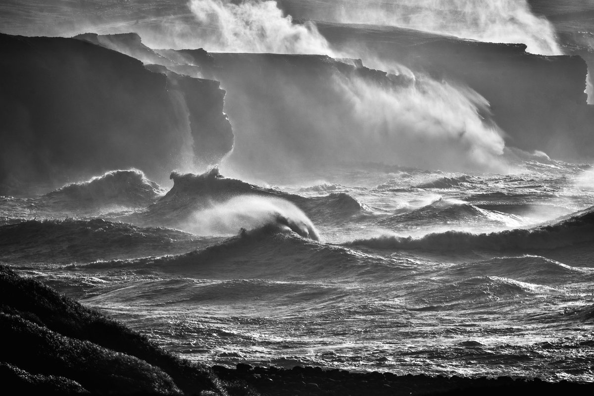 Messy days at the Cliffs of Moher .. have a zoom in.