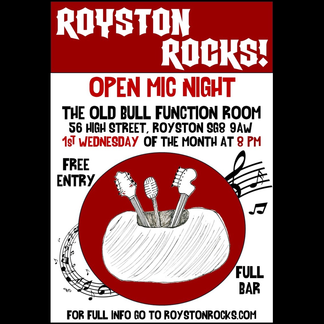 ROYSTON ARTS FESTIVAL 2024! 20.9 - 5.10

LIVE MUSIC!

Over 50 events! Full information: bit.ly/RoystonArtsFes…
creativeroyston.org

#roystonartsfestival #royston #roystonhertfordshire #eventshertfordshire #eventsinroyston #cambridge #hertfordshire #livemusic #openmic