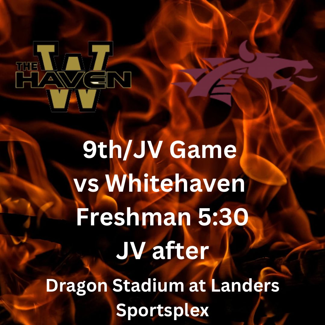 Join us tomorrow night as Freshmen and JV host Whitehaven High School‼️ Freshmen start at 5:30 JV immediately after‼️‼️