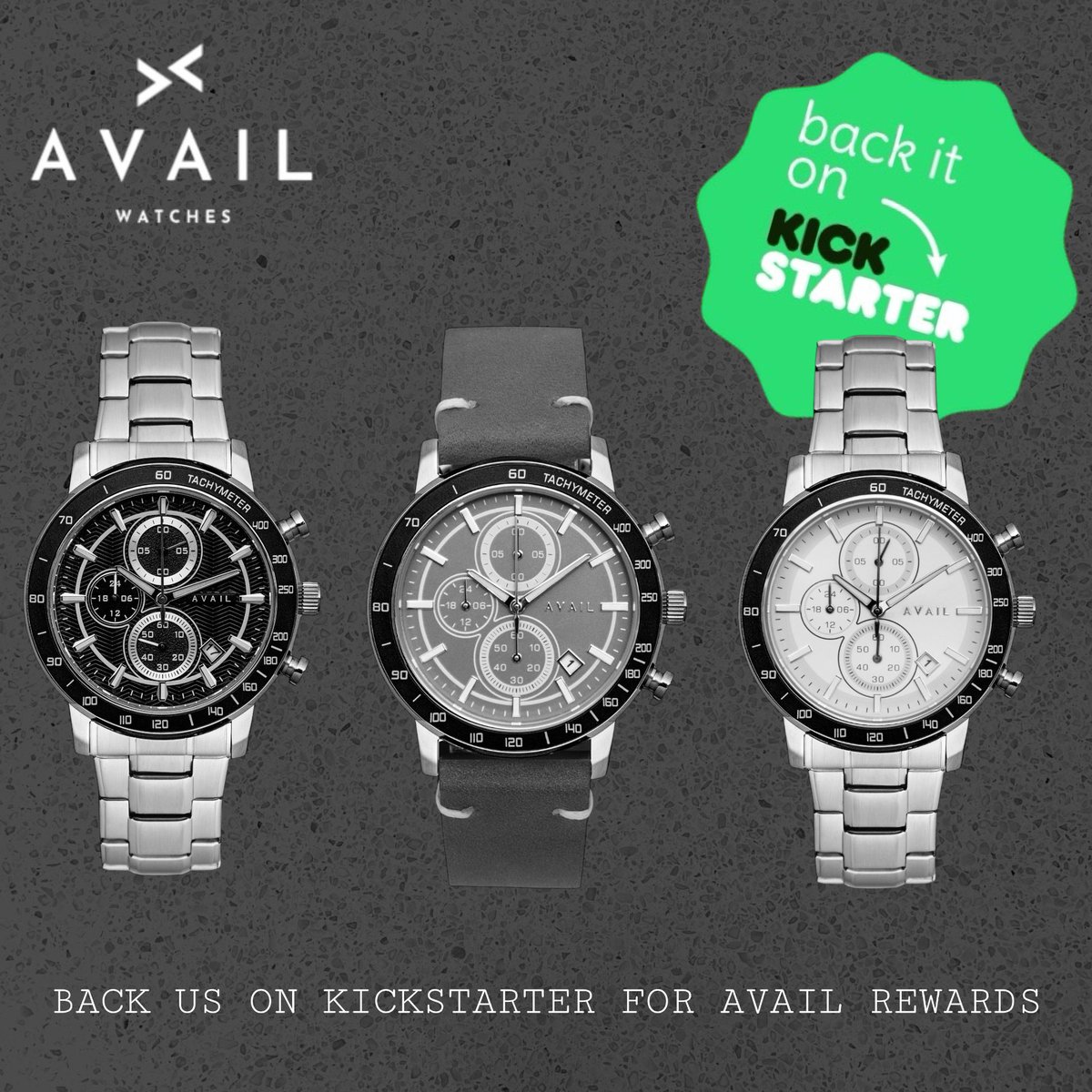 AvailWatches's tweet image. Crowding now - support our brand and receive extra watches and straps as rewards. 

Check out our crowdfunding page here and browse our reward tiers: kickstarter.com/projects/avail…

#menswatches #watches #crowdfund #crowdfunding #kickstarter #pledge