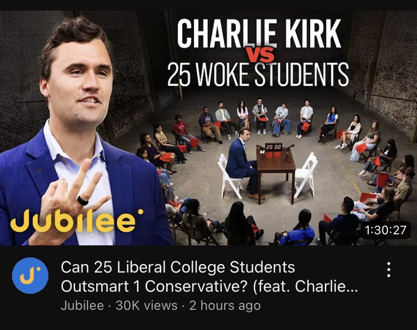 firebornnn's tweet photo. “Jubilee isn’t biased for conservatives!”

Jubilee: https://t.co/QpfYRryJ0c