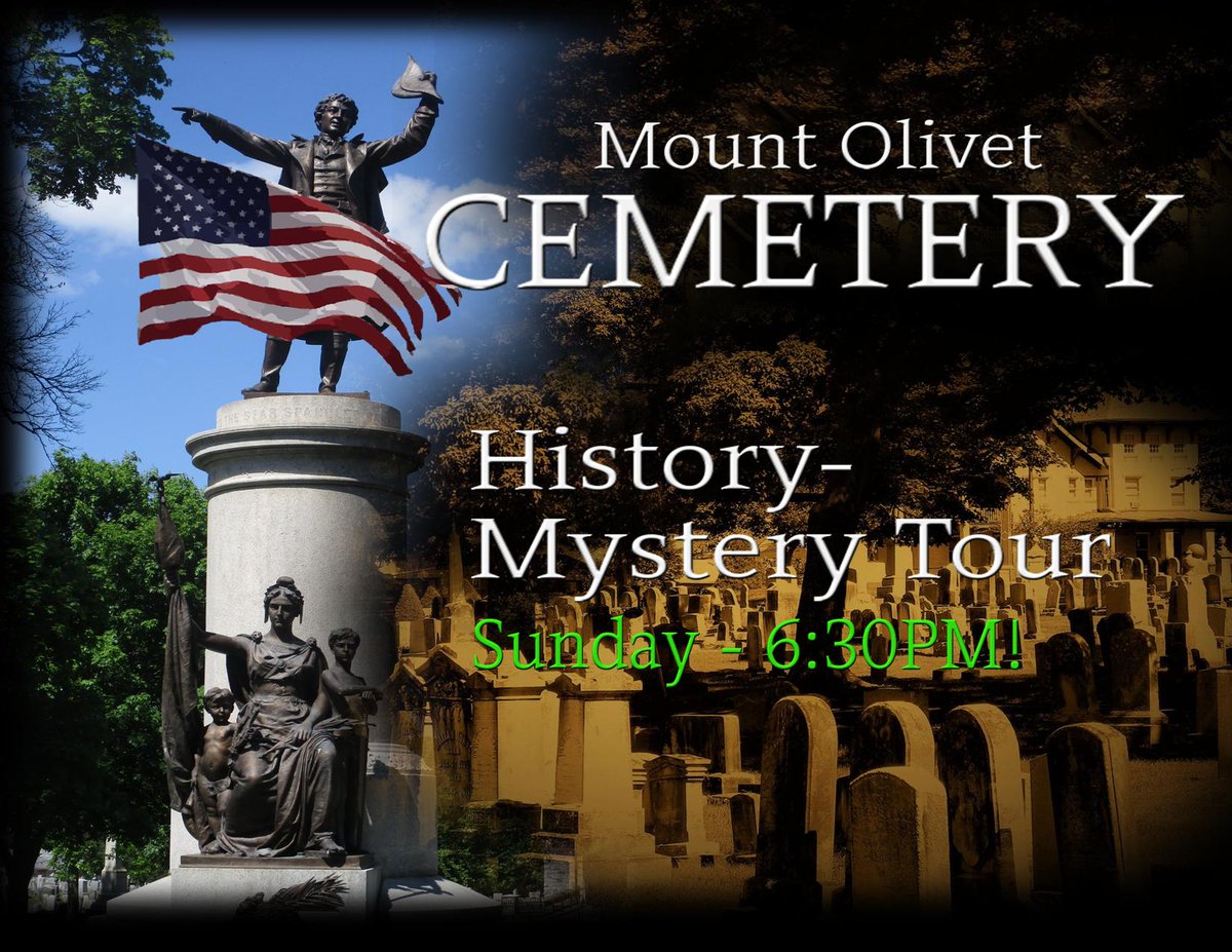 GhostToursInfo's tweet photo. Mount Olivet Cemetery "History &amp; Mystery Tours" resume TONIGHT - Sunday, September 8th, 6:30PM! For Reservations, or Additional Information, please visit: https://t.co/AfD6sdvGRL https://t.co/MdYnPPpw45