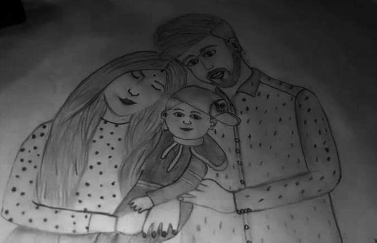 Family painting 
#sketchpainting 
#familypainting