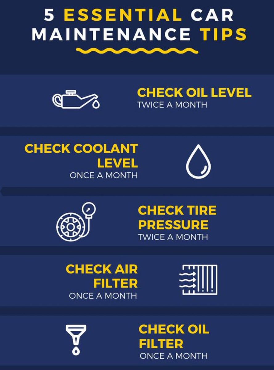 5 Essential car maintenance ⚙️🔧