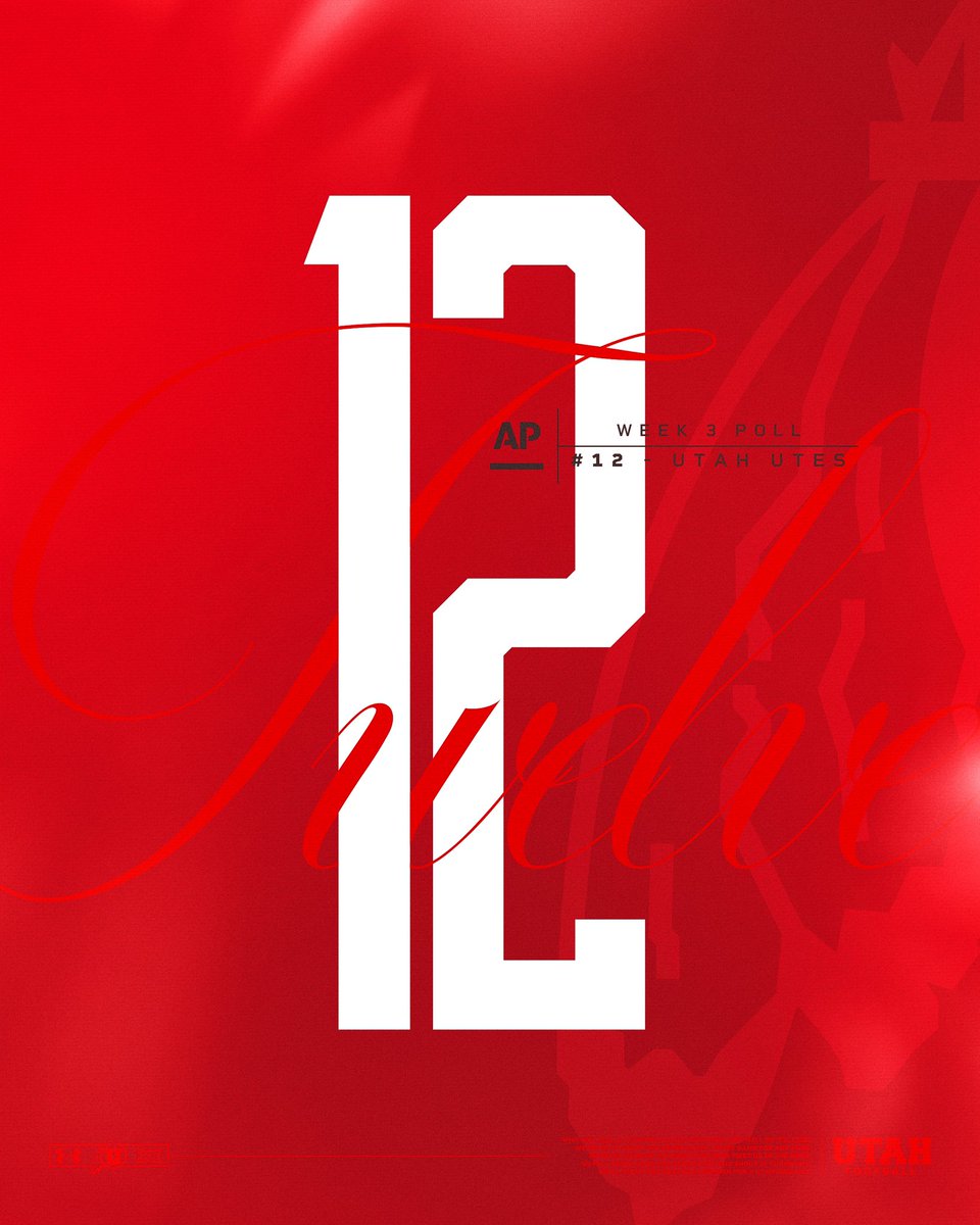 Utah Football (@utah_football) on Twitter photo 1️⃣2️⃣ heading into 𝐖𝐞𝐞𝐤 𝟑
#GoUtes 1️⃣2️⃣ heading into 𝐖𝐞𝐞𝐤 𝟑
#GoUtes