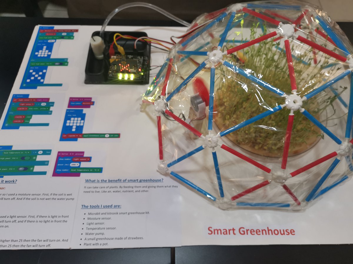 Razan_Nas's tweet photo. Excited to share our STEM project! 🌿🔬 From crafting a cutting-edge smart greenhouse to harnessing tech for sustainable solutions, we're blending creativity, technology, and science to cultivate a greener future. 🌱💡
@microbit_edu , @Kitronik https://t.co/UNGGwYmemI
